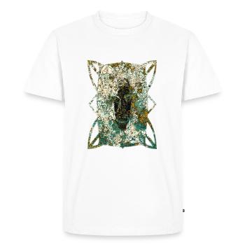 Masques africains (2) - T-shirt Premium bio Homme - blanc - Devant - Nico (187cm)