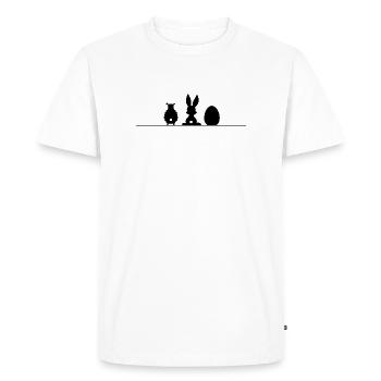 Ombre d’œuf de Pâques lapin, mouton mouton - T-shirt Premium bio Homme - blanc - Devant - Nico (187cm)