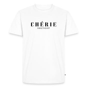 Cherie Chérie - T-shirt Premium bio Homme - blanc - Devant - Nico (187cm)