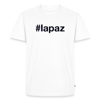 LA PAZ Hashtag Bolivie Bolivien - T-shirt Premium bio Homme - blanc - Devant - Nico (187cm)