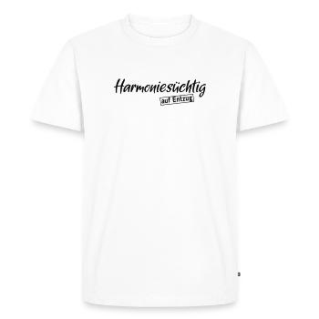 Accro à l'harmonie - T-shirt Premium bio Homme - blanc - Devant - Nico (187cm)