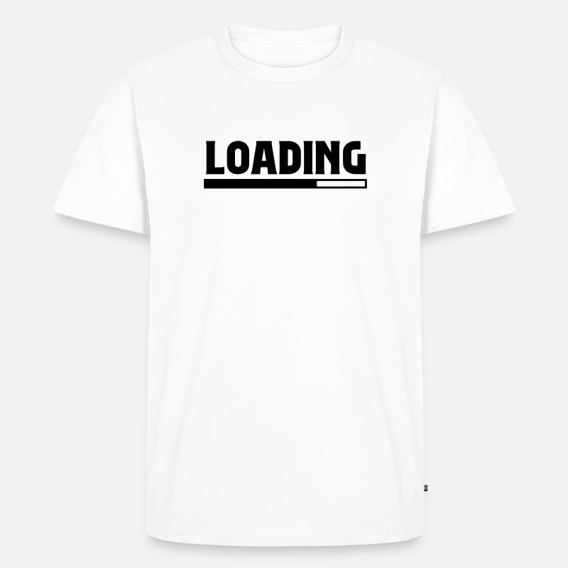Loading - Männer Premium Bio T-Shirt - Weiß