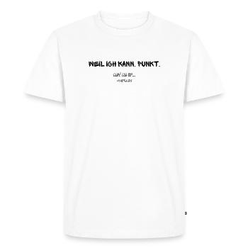 Act As If Motivationsdesign - Men's Premium Organic T-Shirt - white - Front - Nico (187cm)