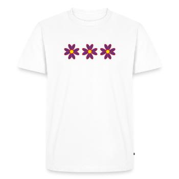 MAMMA. FLOWER. NATURE. ECOLOGY. ANNIVERSARY. PARTY - Men's Premium Organic T-Shirt - white - Front - Nico (187cm)