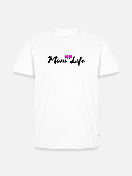 mom_life_heart - T-shirt Premium bio Homme - blanc