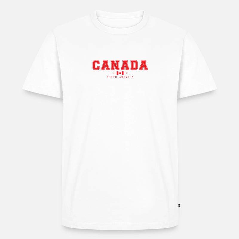 Canada - Männer Premium Bio T-Shirt - Weiß