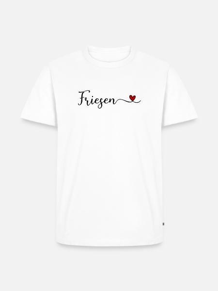 Friesen mit Herz - Männer Premium Bio T-Shirt - Weiß