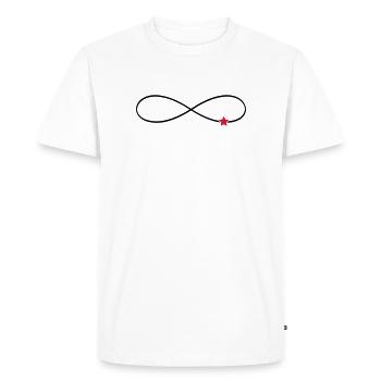 Signe de l’infini Star Luck Infinite - T-shirt Premium bio Homme - blanc - Devant - Nico (187cm)