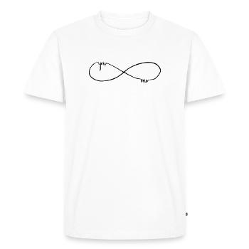 toi et moi pour toujours - T-shirt Premium bio Homme - blanc - Devant - Nico (187cm)