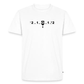 Photographie de gamme dynamique - T-shirt Premium bio Homme - blanc - Devant - Nico (187cm)