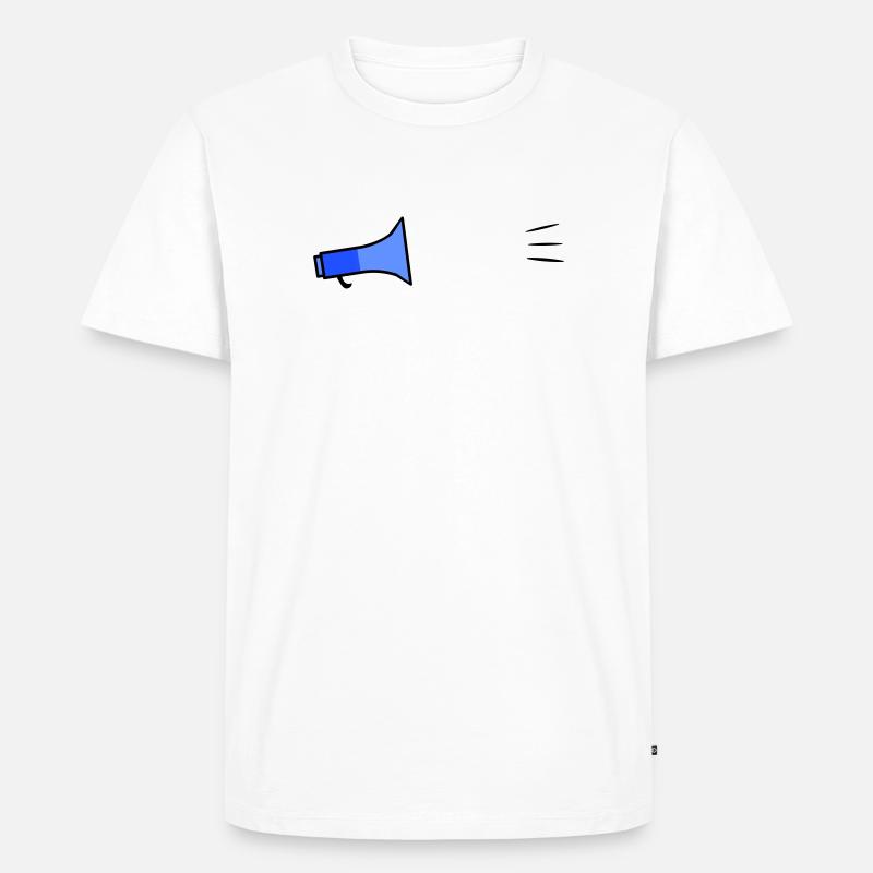 Megafon Text-Template - Männer Premium Bio T-Shirt - Weiß