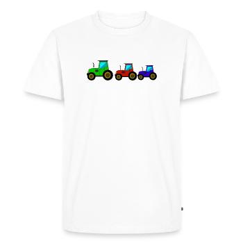 Tractor Tractor Tractor - Men's Premium Organic T-Shirt - white - Front - Nico (187cm)