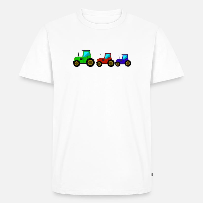 Traktor Trecker Traktor - Männer Premium Bio T-Shirt - Weiß