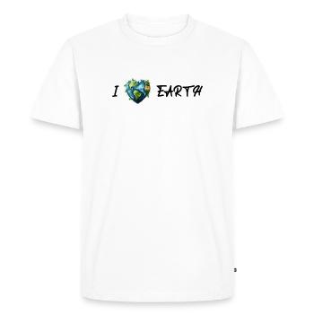 J’aime la terre - T-shirt Premium bio Homme - blanc - Devant - Nico (187cm)