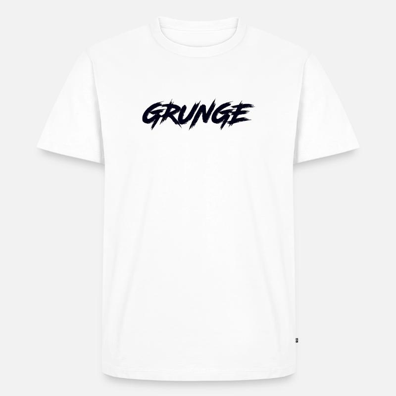 GRUNGE - Männer Premium Bio T-Shirt - Weiß