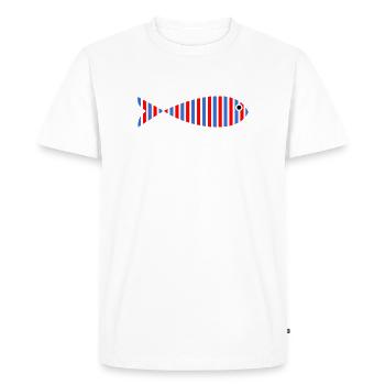 POISSON. SARDINE. POISSON D'AVRIL. MER. OCÉAN - T-shirt Premium bio Homme - blanc - Devant - Nico (187cm)