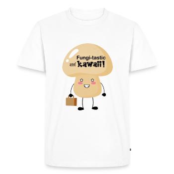Champignons tastiques et kawaii - T-shirt Premium bio Homme - blanc - Devant - Nico (187cm)