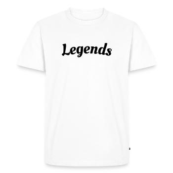 Lettrage Légendes - T-shirt Premium bio Homme - blanc - Devant - Nico (187cm)