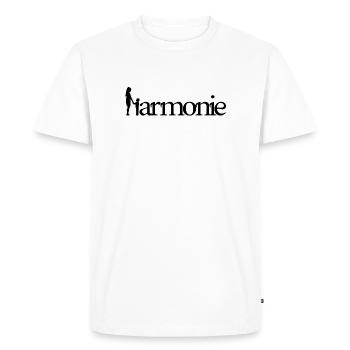 HARMONIE ! (famille, papa, maman, enfants)  - T-shirt Premium bio Homme - blanc - Devant - Nico (187cm)