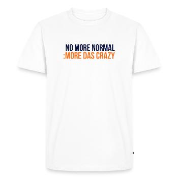Collection GIUDAN Youth Word 25 : plus de normalité - T-shirt Premium bio Homme - blanc - Devant - Nico (187cm)