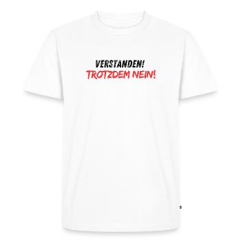 Compris-trotzdem_nein - T-shirt Premium bio Homme - blanc - Devant - Nico (187cm)