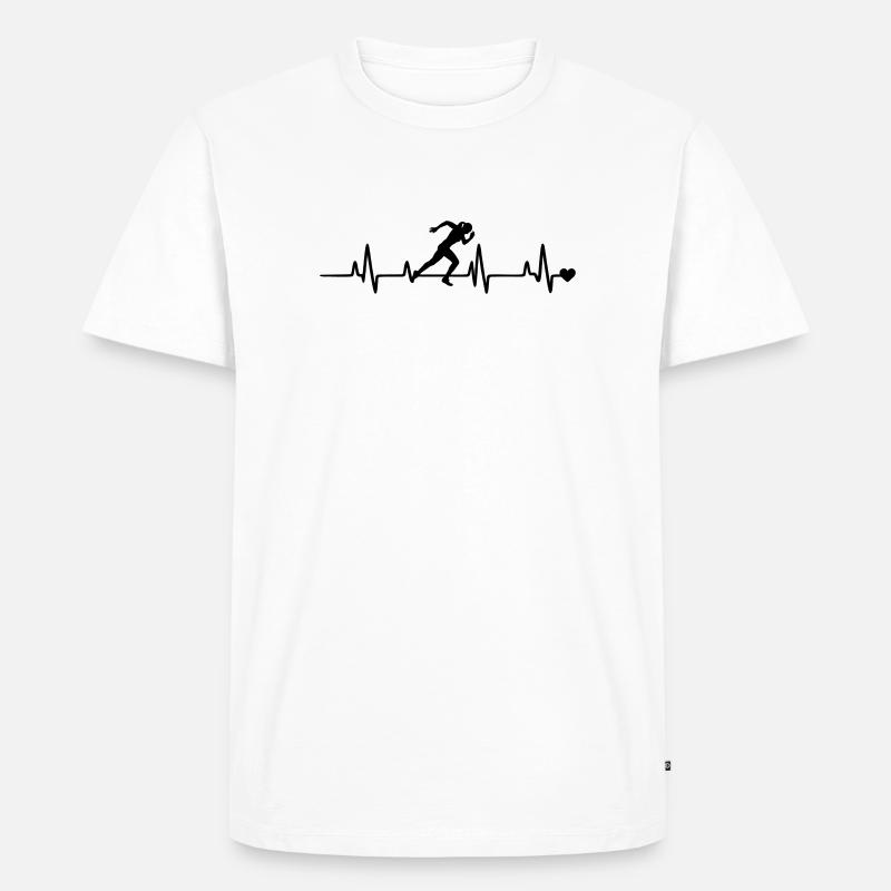 Läuferin - Männer Premium Bio T-Shirt - Weiß