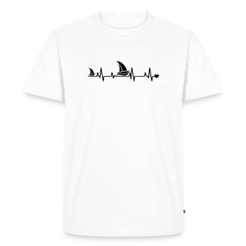 Cœur de voilier - T-shirt Premium bio Homme - blanc - Devant - Nico (187cm)