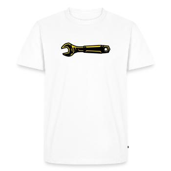Tournevis mécanique d’outil à molette - T-shirt Premium bio Homme - blanc - Devant - Nico (187cm)