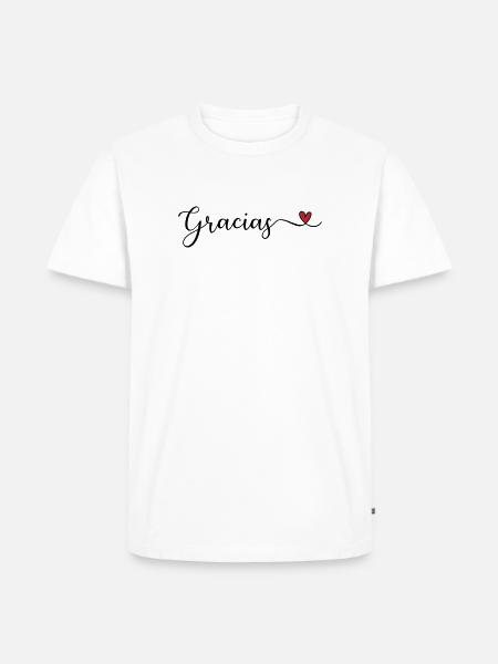 Danke - Männer Premium Bio T-Shirt - Weiß