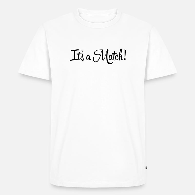 Es ist ein Match! - Männer Premium Bio T-Shirt - Weiß