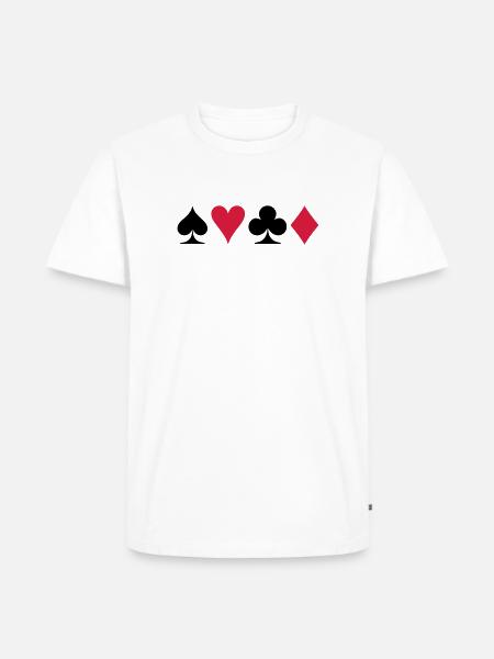 Poker (V) - Men's Premium Organic T-Shirt - white