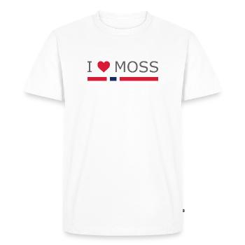 I love Moss - Norway - Norge - Norwegen - Men's Premium Organic T-Shirt - white - Front - Nico (187cm)