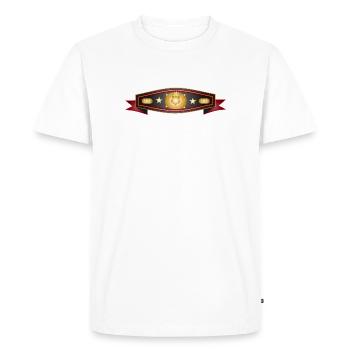 Radiant Box Belt – Champion Belt Design - T-shirt Premium bio Homme - blanc - Devant - Nico (187cm)
