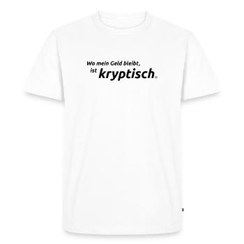 crypto - T-shirt Premium bio Homme - blanc - Devant - Nico (187cm)
