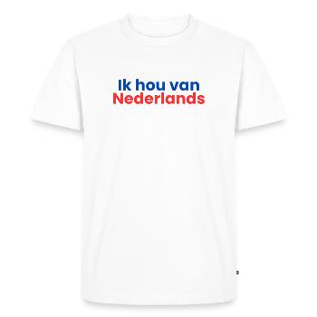 J’adore le néerlandais - T-shirt Premium bio Homme - blanc - Devant - Nico (187cm)