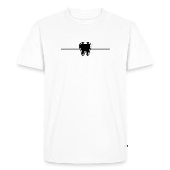 Tooth Symbol Element - Men's Premium Organic T-Shirt - white - Front - Nico (187cm)