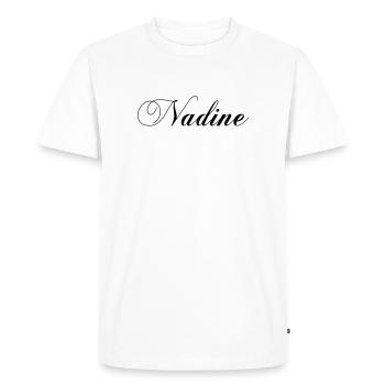 nadine_name - Men's Premium Organic T-Shirt - white - Front - Nico (187cm)