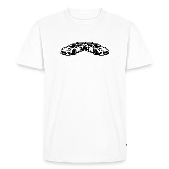Tuning de voitures Voiture de sport - T-shirt Premium bio Homme - blanc - Devant - Nico (187cm)