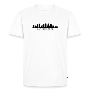 Silhouette de jardin - T-shirt Premium bio Homme - blanc - Devant - Nico (187cm)