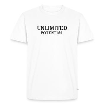 Unlimited_Potential_Black - T-shirt Premium bio Homme - blanc - Devant - Nico (187cm)