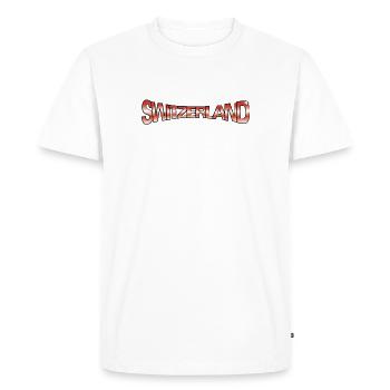RÉCLAMATION DE LA SUISSE - T-shirt Premium bio Homme - blanc - Devant - Nico (187cm)