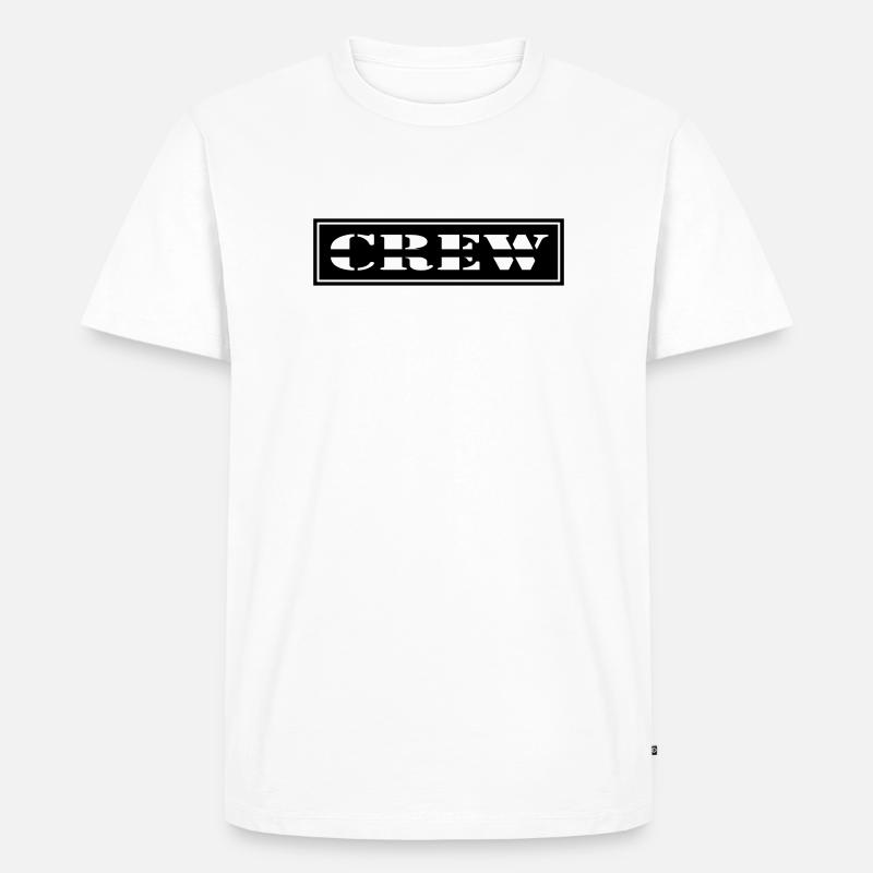 Crew Design im Patch Format - Männer Premium Bio T-Shirt - Weiß