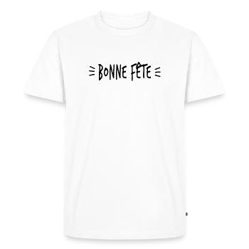 GRANNY. MOTHER'S DAY. HAPPY GRANNY'S DAY. I LOVE YOU - Men's Premium Organic T-Shirt - white - Front - Nico (187cm)