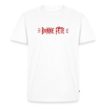 GRANNY. MOTHER'S DAY. HAPPY GRANNY'S DAY. I LOVE YOU - Men's Premium Organic T-Shirt - white - Front - Nico (187cm)