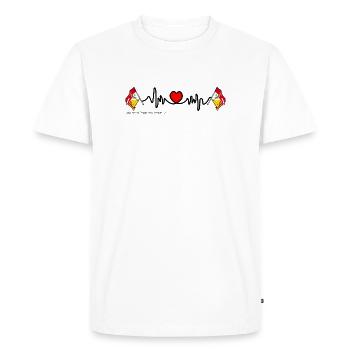 Cardio fréquence cardiaque pour la province de Liège Belgique - T-shirt Premium bio Homme - blanc - Devant - Nico (187cm)