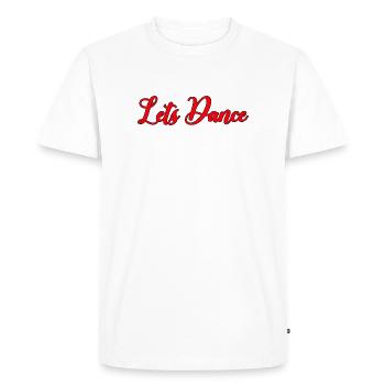 Lignes abstraites dansantes - T-shirt Premium bio Homme - blanc - Devant - Nico (187cm)