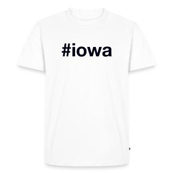 IOWA Hashtag - Men's Premium Organic T-Shirt - white - Front - Nico (187cm)
