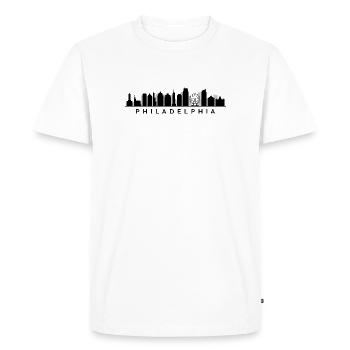 Philadelphia Skyline - T-shirt Premium bio Homme - blanc - Devant - Nico (187cm)