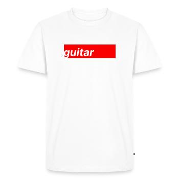 Guitare - T-shirt Premium bio Homme - blanc - Devant - Nico (187cm)
