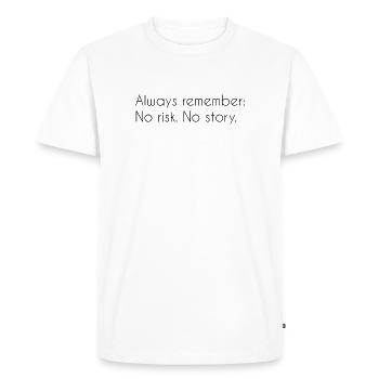 Dicton motivant - T-shirt Premium bio Homme - blanc - Devant - Nico (187cm)